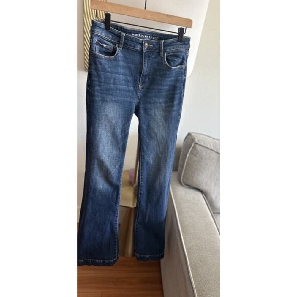 American Eagle Flare  Jeans Size 4 Womens High Rise Stretch